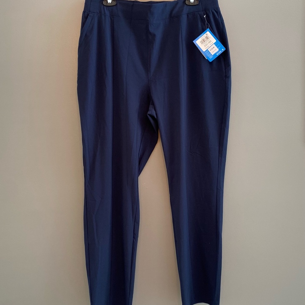 Columbia Blue Track Pants with Tapered Leg Design